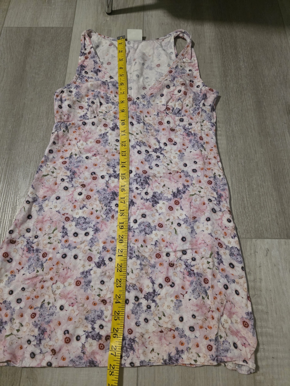Sunday Best Aritzia Floral Mini Dress XS Pink Purple Sleeveless V-Neck - Picture 9 of 10
